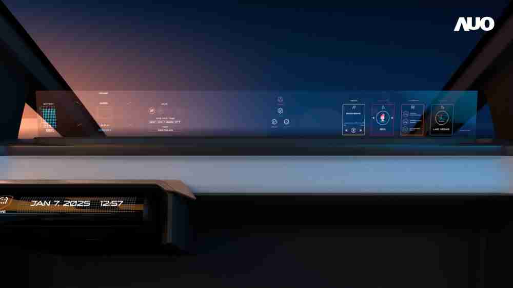 EBpay无界透明显示接口(Horizon Image Glass)透过车运算方案整合仪表板、、中控台及副驾显示器，，，，一体式全景呈现，，，，提供乘用者清晰的前方视野、、行车必要信息与娱乐功能